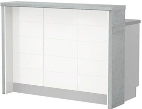 Островна кухненска пейка Hudson-Length: 135 cm.-White-Chromix Silver