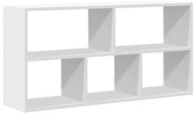 853272 vidaXL Стенен рафт, бял, 100x25x50 см, инженерно дърво