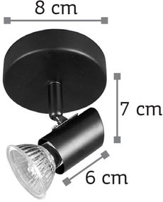 Спот за стена InLight 9077-1-Black