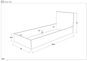 Легло за матрак 90/200 Изи