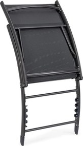 Антрацитен градински шезлонг метален Taylor – Bizzotto