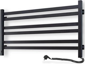 Електрически сушилник за кърпи с термостат AVANGARD 181W, 50x90 см, черен, десен