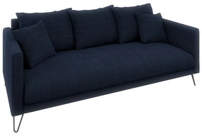 Тъмносин шенилов диван 200 cm Freya – Ropez