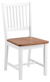 Трапезни столове в бял и естествен цвят в комплект от 2 броя Brisbane - Actona