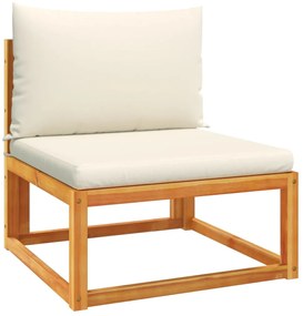 4008165 vidaXL Градински диван без подлакътници с възглавници, дърво, акация и въже