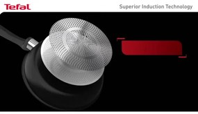 Тиган Tefal G2551972 PW28 M PAVOT IND UNLIMITED NOIR, 28 см, Thermo-Signal, Titanium Anti-Scratch Покритие, Индукция, Черен