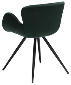 Зелен тапициран трапезен стол с подлакътници Gaia – DAN-FORM Denmark