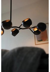 Черно висящо осветително тяло с метален абажур Edgar – Markslöjd