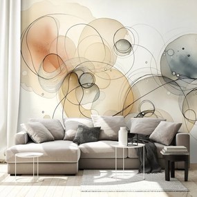 Самозалепващ тапет – Абстрактни акварелни кръгове