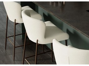 Кремав тапициран бар стол (височина на седалката 67,5 cm) Glam – DAN-FORM Denmark