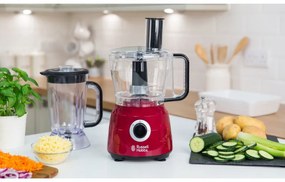 Кухненски робот Russell Hobbs Desire 24730-56, 600W, 2.5 l, 2 диска, Функция Pulse, Червен