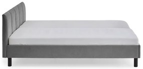 Сиво двойно легло 180x200 cm тапицирано без ламелно дъно Joker – Meise Möbel