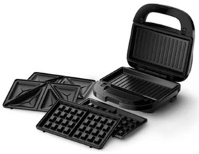 PHILIPS Sandwich maker 3 plate sets paninis sandwiches and waffles