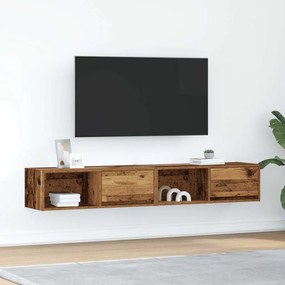 861469 vidaXL ТВ шкафове 2 бр Старо дърво 80x31x25,5 см инженерно дърво