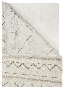 Кремав ръчно изработен вълнен килим подходящ за пране 140x200 cm Lakota Day – Lorena Canals