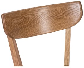 Дъбов трапезен стол с черна седалка Arch - Bonami Essentials