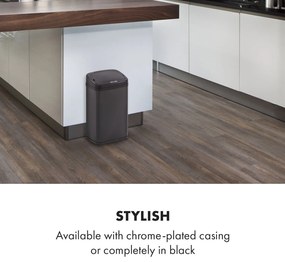 Klarstein Cleansmann, кошче за отпадъци, сензор, 30 литра, за торби за боклук, ABS, черен