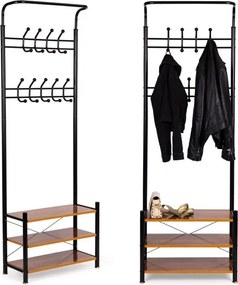 Стилен стелаж за дрехи, включващ рафтове за обувки