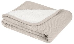 KIKKA BOO Плетено памучно одеяло с шерпа DREAM BIG BEIGE