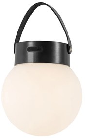 Външна висяща лампа черна с LED 3-степенен димер соларна - Cornelia