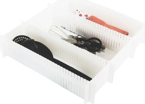 Комплект от 6 бели разделителя за чекмеджета - Compactor