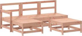 3186534 vidaXL Градински лаундж комплект, 5 части, дугласко дърво масив
