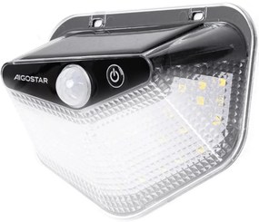 Aigostar -LED Соларно осветително тяло с вграден сензор LED/3,7V 6500K 500 mAh IP65 черно
