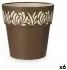 Саксия за самостоятелно поливане Stefanplast Gaia Кафяв Пластмаса 29 x 29 x 29 cm (6 броя)