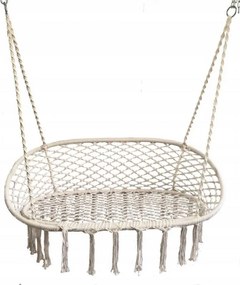 Висяща люлка с щъркелово гнездо в бежово