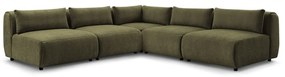 Зелен ъглов диван (променлив) Jeanne - Bobochic Paris