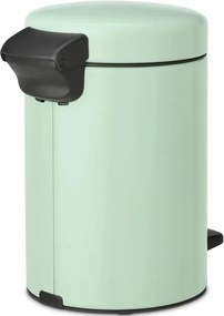 Кош за боклук с педал Brabantia NewIcon 1008835, 3 л, Плавно затваряне, Противоплъзгаща основа, Светлозелен
