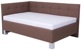 Тапицирано легло с матрак и пространство за съхранение MARIA PETITE 120x200 см кафяв