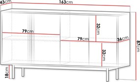 Бюфет Alsy Reg I-Тъмносив