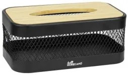 Horecano - Метална поставка за кърпички 25x10xh14см MATT BLACK HOME-(KM109A)