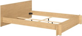 Двойно легло 200x200 cm ПДЧ/от шперплат от декор от дъб с включена подматрачна рамка в естествен цвят Valt – noo.ma