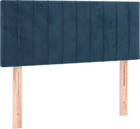 346240 vidaXL Горна табла за легло, тъмносиня, 100x5x78/88 см, кадифе