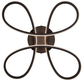 Черна LED светлина за таван 40x40 cm Fly - Trio