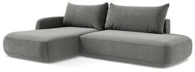 Сив сгъваем ъглов диван (ляв ъгъл) Hale – Makamii