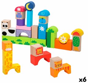 Строителна Игра Woomax Животни 32 Части (6 броя)