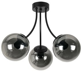 Плафон РИО, черен/сив, 3xE27