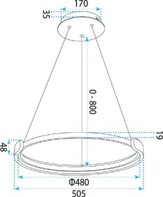 Таванна лампа LED APP1927-CP Black
