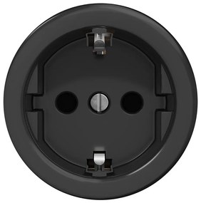 Kliklap - Ретро розетка за дома без рамка SCHUKO 230V/16A черна
