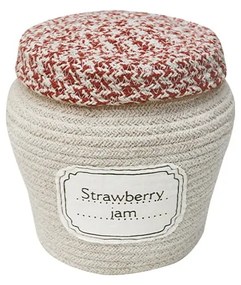 Кремава текстилна детска кошница за играчки ø 20x23 cm Jam Jar – Lorena Canals