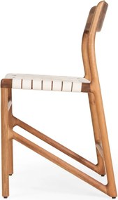 Трапезен стол в бял и кафяв цвят Fawn – Gazzda