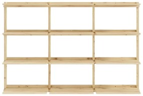 Стенна библиотека от масивен бор в естествен цвят 192x127 cm Groove – Karup Design