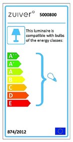 Черно-сива подова лампа Статив, ø 50 cm - Zuiver