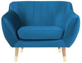 Кресло от синьо кадифе Benito - Mazzini Sofas