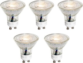 Комплект от 5 GU10 50 мм прозрачни LED крушки 3W 230 lm 2700K