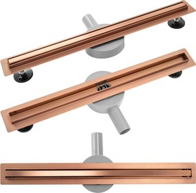 Линеен сифон Rea NEO Slim Pro brushed copper 80