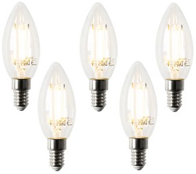 Комплект от 5 смарт E14 LED крушки B35 4.5W 470 lm 2700K